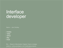 Tablet Screenshot of joecritchley.com